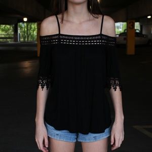 Black Off The Shoulder Top
